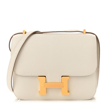 HERMES Chevre Mysore Verso Constance 18 Mushroom Biscuit