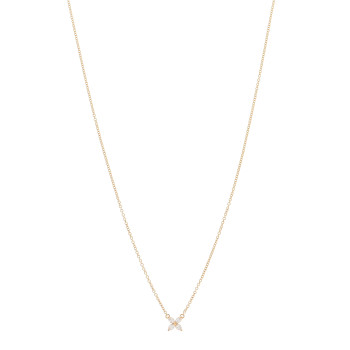 TIFFANY 18K Rose Gold Diamond Mini Victoria Necklace