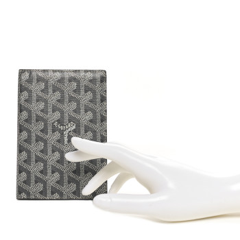 GOYARD Goyardine Passport Wallet Grey
