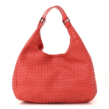 BOTTEGA VENETA Nappa Intrecciato Large Campana Hobo Corniola