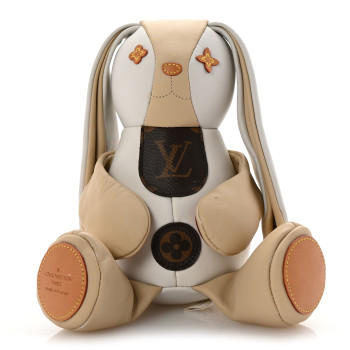 LOUIS VUITTON Calfskin Monogram Doudou Lewis Rabbit Beige