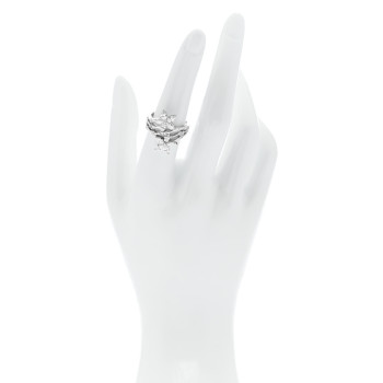 PARKER & WEST BY FASHIONPHILE 18K White Gold Diamond 1.46ctw Flower Ring 53 6.5