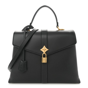 LOUIS VUITTON Grained Smooth Calfskin Rose Des Vents MM Black