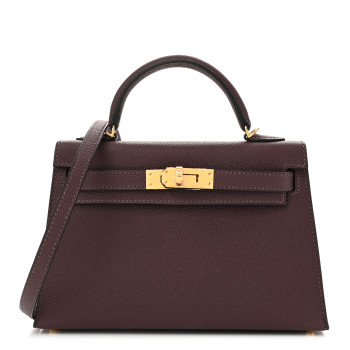 HERMES Epsom Mini Kelly Sellier 20 Rouge Sellier