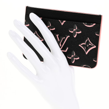 LOUIS VUITTON Monogram Fall for You LV Side-Up Card Holder Black