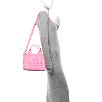 MARC JACOBS Grained Calfskin Small The Tote Bag Candy Pink