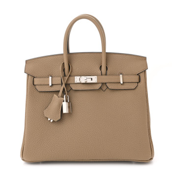 HERMES Togo Birkin 25 Beige Marfa