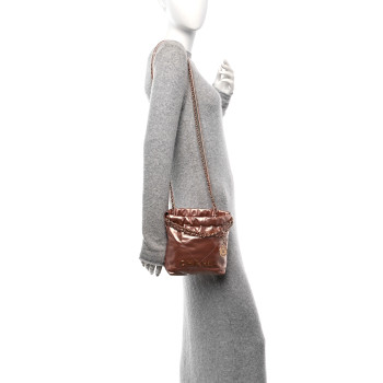 CHANEL Metallic Calfskin Quilted Mini Chanel 22 Copper