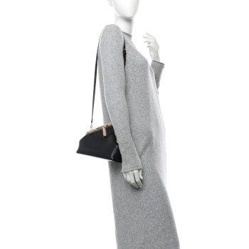 FENDI Shiny Nappa Snakeskin Small Fendi First Black