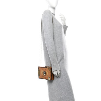CHANEL Wood Havana By Night Cigar Box Minaudiere Brown