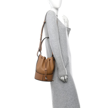 LOEWE Calfskin Small Balloon Bucket Bag Toffee