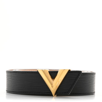 LOUIS VUITTON Epi Essential V 30 MM Belt 90 36 Black