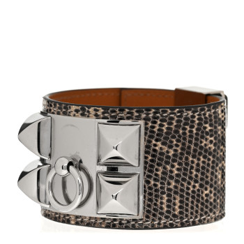 HERMES Lizard Collier De Chien CDC Bracelet T2 Ombre