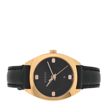 GUCCI Stainless Steel Calfskin 29mm GG2570 Quartz Watch Black