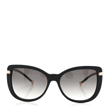 LOUIS VUITTON Monogram Acetate Charlotte Sunglasses Z0781W Black