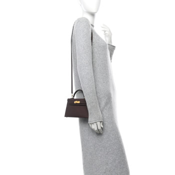 HERMES Epsom Mini Kelly Sellier 20 Rouge Sellier