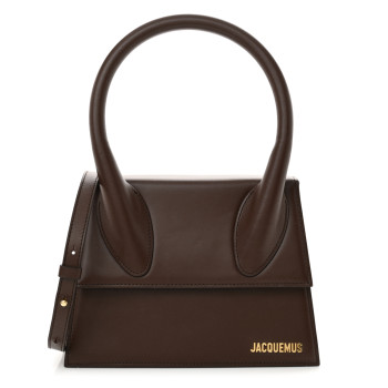 JACQUEMUS Smooth Calfskin Le Grand Chiquito Dark Brown