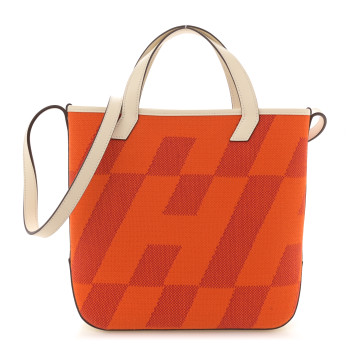 HERMES Swift H Canvas Cabas H En Biais 27 Feu Framboise Nata