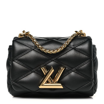 LOUIS VUITTON Lambskin Malletage Pico GO-14 Black
