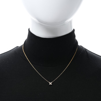 TIFFANY 18K Rose Gold Diamond Mini Victoria Necklace