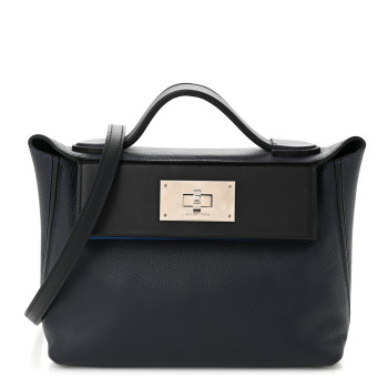 HERMES Evercolor Swift Verso 24/24 21 Bleu Nuit Black Caban Bleu France