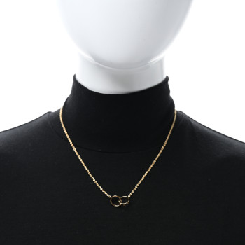 CARTIER 18K Yellow Gold Interlocking LOVE Necklace