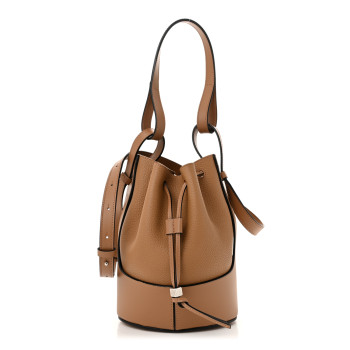 LOEWE Calfskin Small Balloon Bucket Bag Toffee