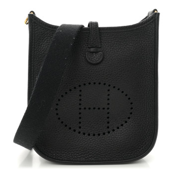 HERMES Taurillon Clemence Evelyne TPM Black