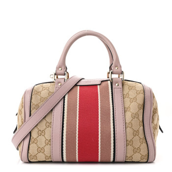 GUCCI Monogram Vintage Web Small Boston Lilac