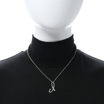 TIFFANY Sterling Silver Elsa Peretti Letter B Pendant Necklace
