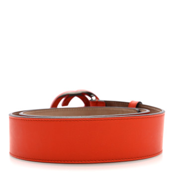 GUCCI Nubuck Interlocking G Belt 85 34 Deep Orange