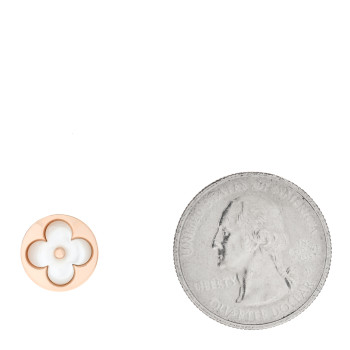 LOUIS VUITTON 18K Pink Gold Mother of Pearl Color Blossom Sun Stud Earring