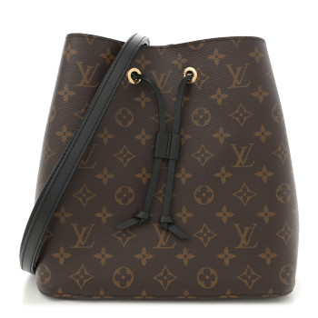 LOUIS VUITTON Monogram Neonoe MM Black