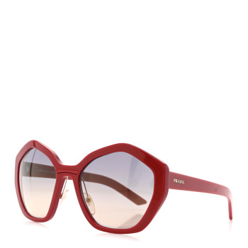 PRADA Acetate Geometric Sunglasses SPR 08X Red