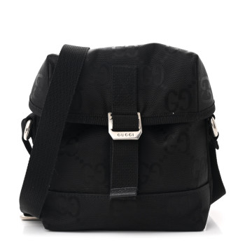 GUCCI Econyl Nylon Monogram Off The Grid Messenger Bag Black
