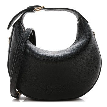 CELINE Supple Grained Calfskin Teen Lulu Shoulder Bag Black