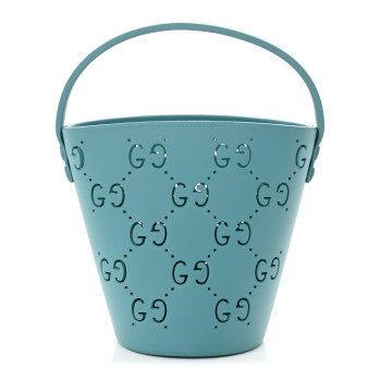 GUCCI Rubber Kids GG Bucket Bag Dusty Azure