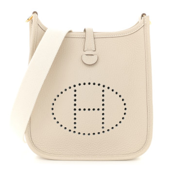 HERMES Taurillon Clemence Evelyne TPM Craie