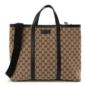 GUCCI GG Monogram Large Joy Tote Bag Dark Brown