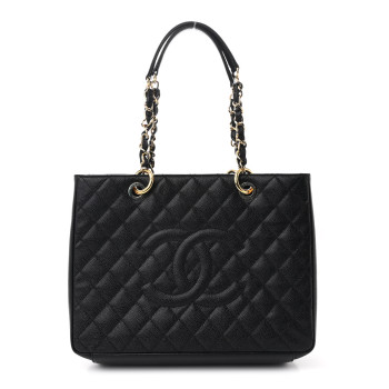 CHANEL Caviar Quilted Grand Shopping Tote GST Black
