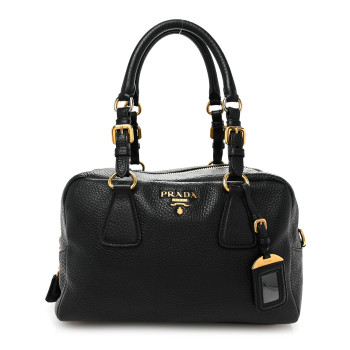 PRADA Vitello Daino Bauletto Black