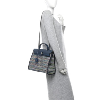 HERMES Barenia Vibrato Herbag 30 PM Indigo