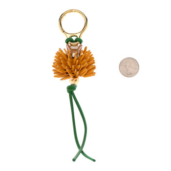 LOEWE Calfskin Dandelion Rabbit Bag Charm Yellow Green