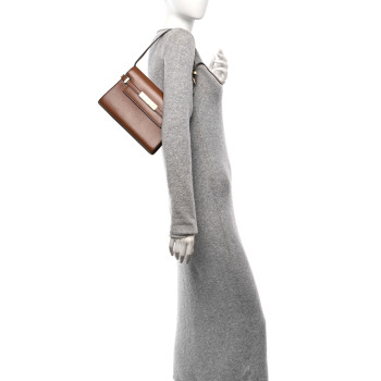 SAINT LAURENT Smooth Calfskin Small Manhattan Shoulder Bag Cognac