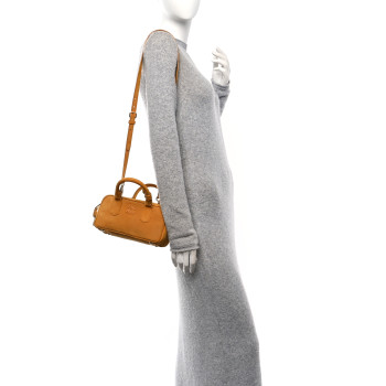 MIU MIU Suede Padded Regular Arcadie Top Handle Bag Whiskey