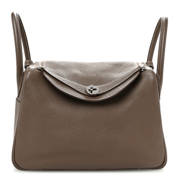 HERMES Taurillon Clemence Lindy 30 Etoupe