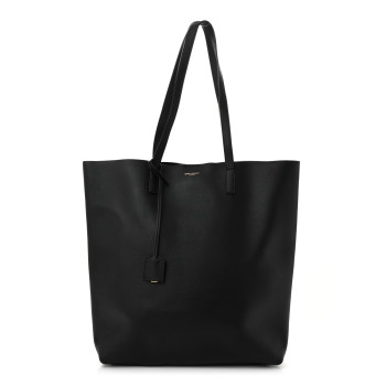 SAINT LAURENT Calfskin Medium Shopping Tote Black