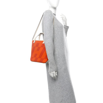 HERMES Swift H Canvas Cabas H En Biais 27 Feu Framboise Nata