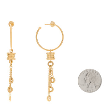 BULGARI 18K Yellow Gold B.Zero1 Hoop Earrings