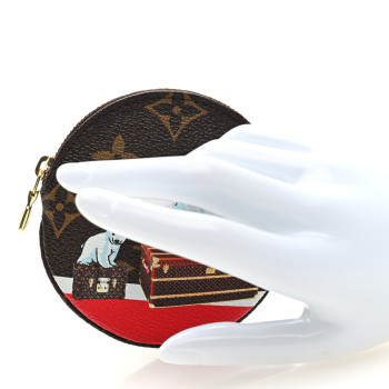 LOUIS VUITTON Monogram 2017 Christmas Animation Round Coin Purse
